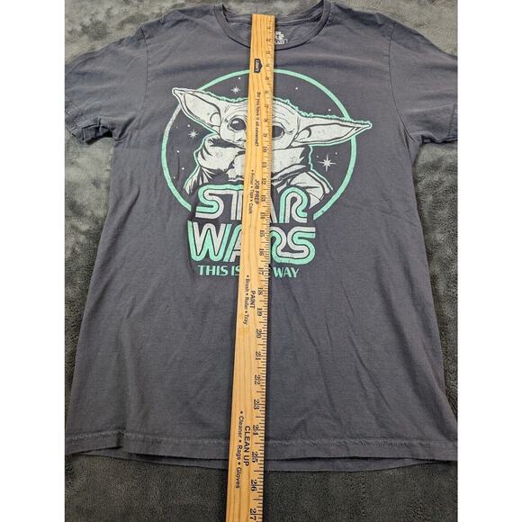 Star Wars Yoda Shirt Child Small Gray This Is The Way Vintage Look Short Sleeve - Picture 4 of 6